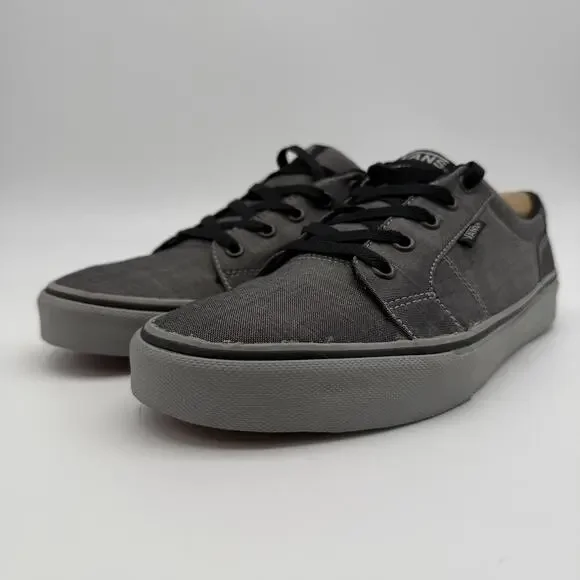 Vans Gray and Black Canvas Sneakers - Men's Size 9 - Picture 4 of 11